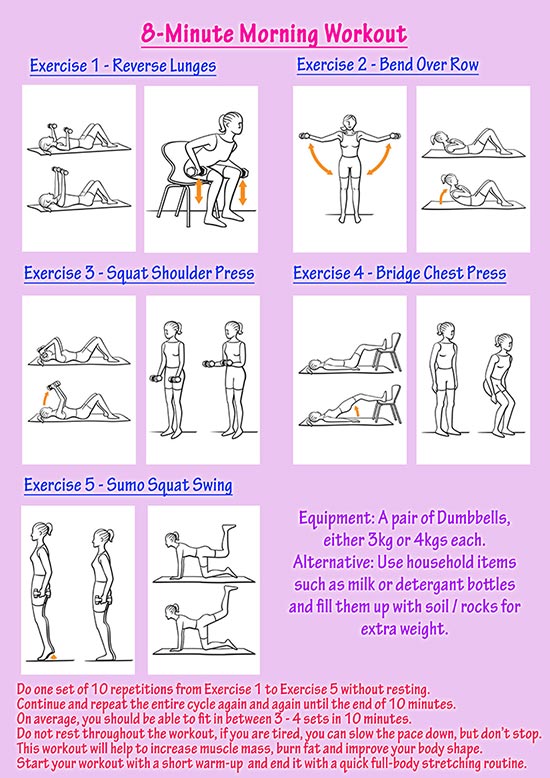 Workout Sequence: 2 exercises a day - exercise A & B. Complete a total ...